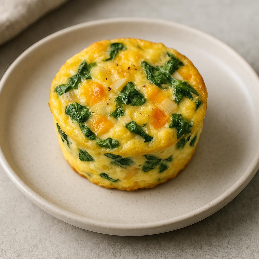 Air Fryer Breakfast Egg Muffins with Spinach and Cheese