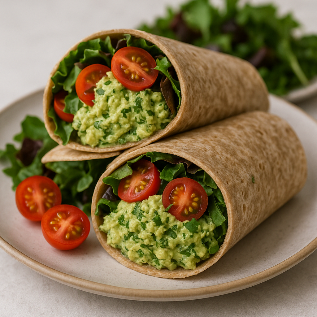 Avocado Chicken Salad Wraps with Fresh Herbs