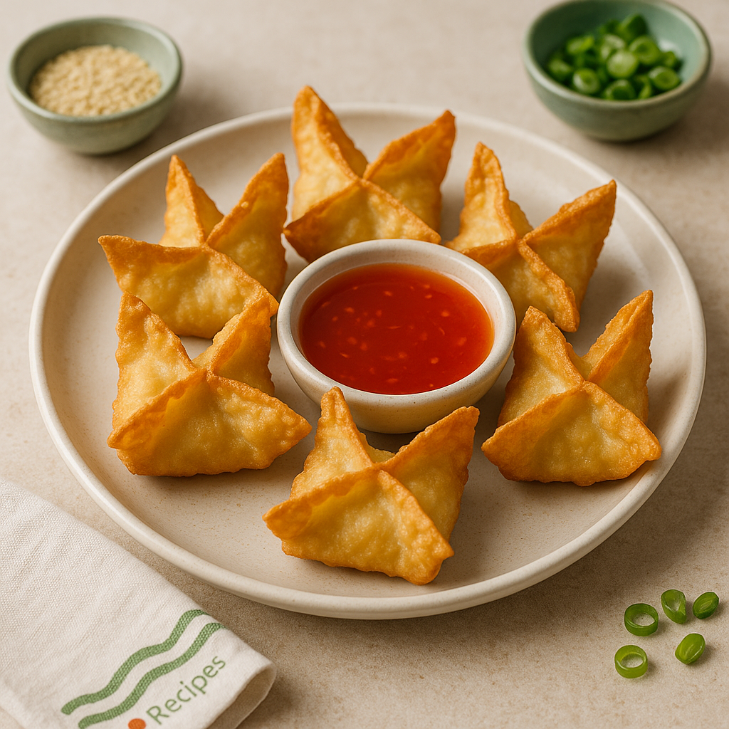 Crab Rangoon finished dish