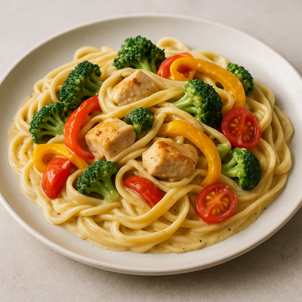 Creamy One-Pot Chicken Alfredo with Seasonal Vegetables