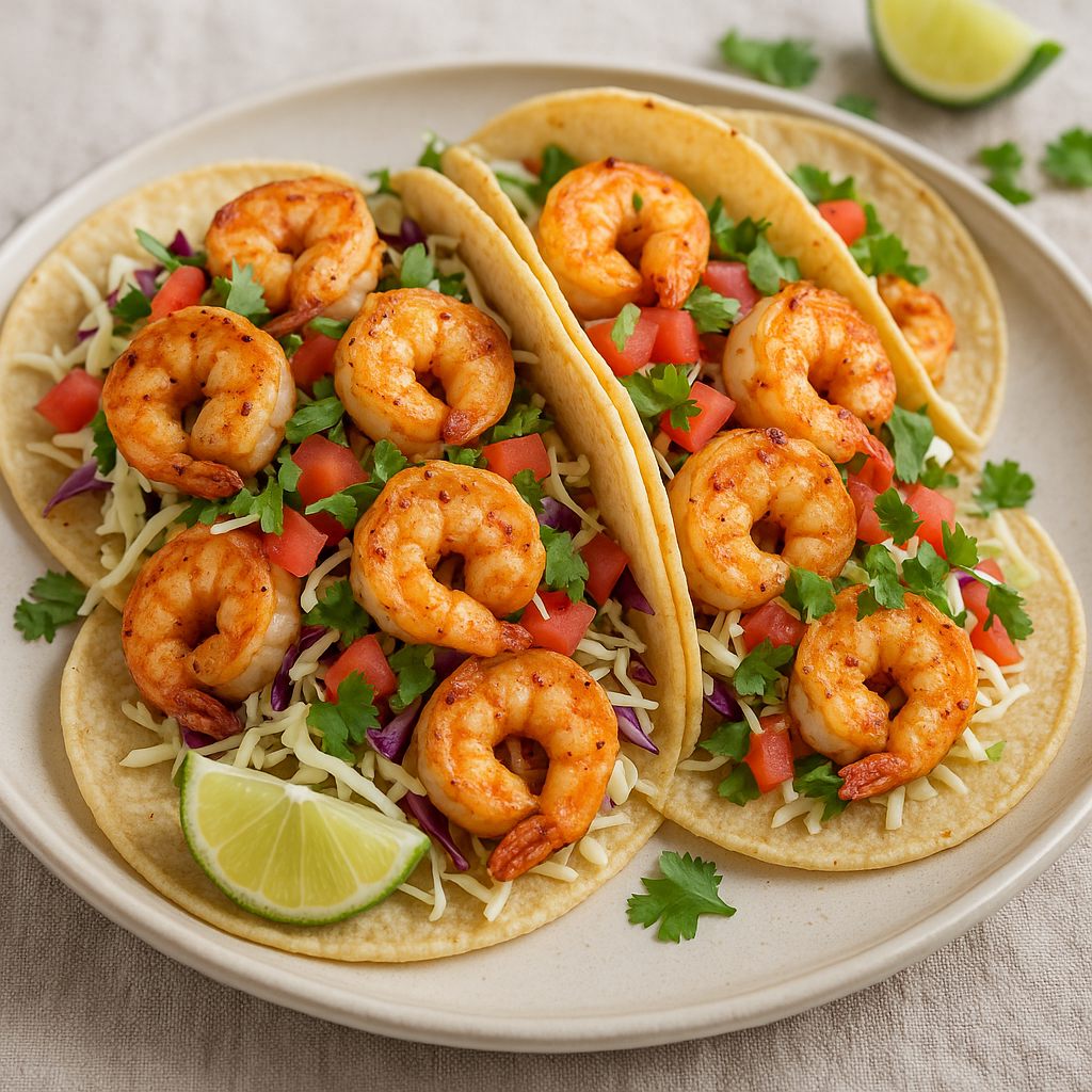 Quick Garlic Butter Shrimp Tacos