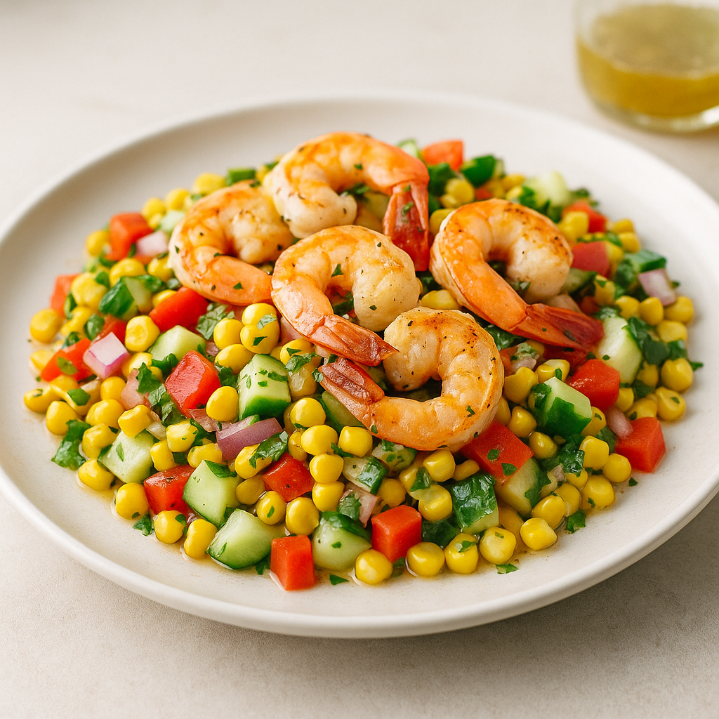 Shrimp and Corn Salad with Lime Vinaigrette
