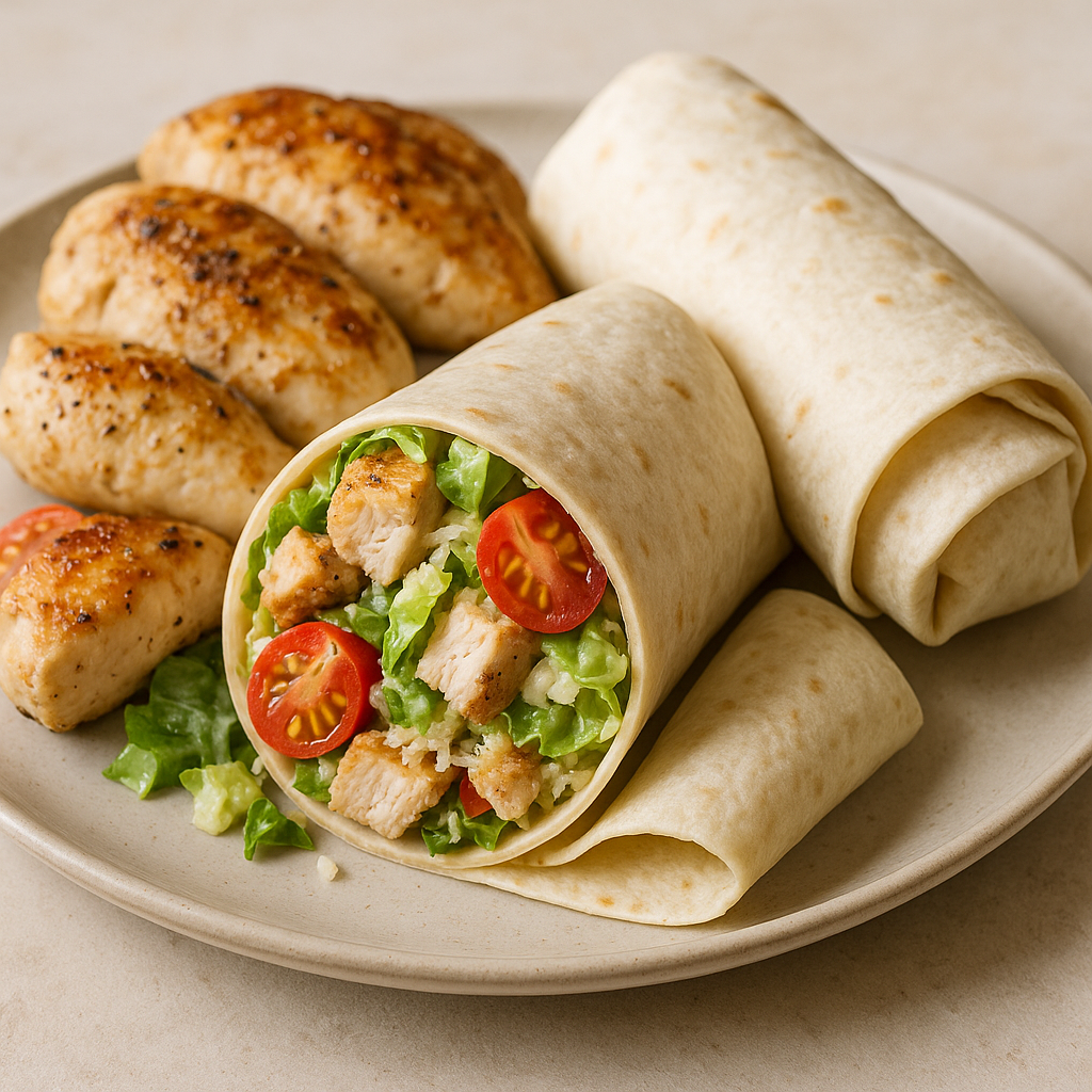 Zesty Chicken Caesar Wraps
